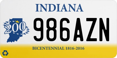 IN license plate 986AZN