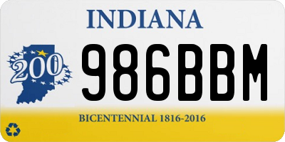 IN license plate 986BBM