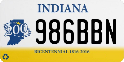 IN license plate 986BBN