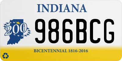 IN license plate 986BCG