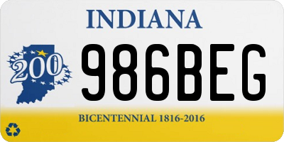 IN license plate 986BEG