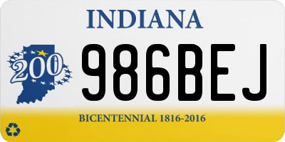 IN license plate 986BEJ