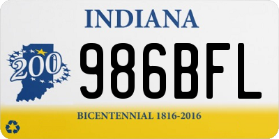 IN license plate 986BFL