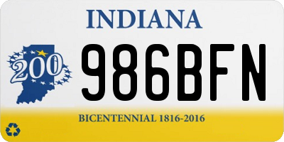 IN license plate 986BFN