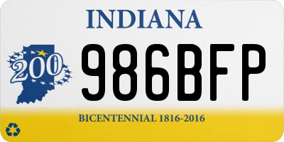 IN license plate 986BFP