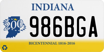 IN license plate 986BGA