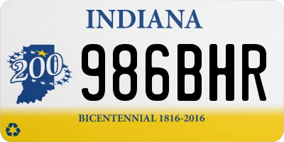 IN license plate 986BHR