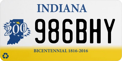 IN license plate 986BHY