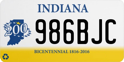 IN license plate 986BJC