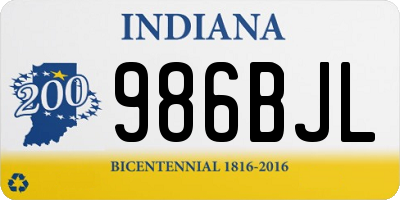 IN license plate 986BJL