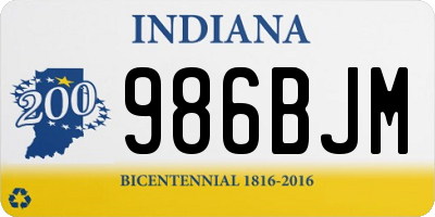 IN license plate 986BJM