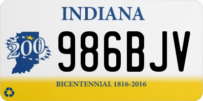 IN license plate 986BJV