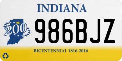 IN license plate 986BJZ