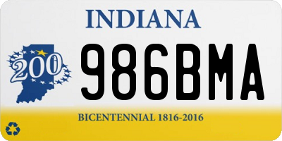 IN license plate 986BMA