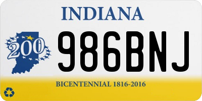 IN license plate 986BNJ