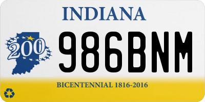 IN license plate 986BNM