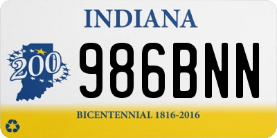 IN license plate 986BNN