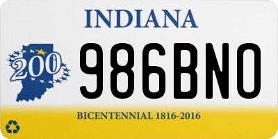 IN license plate 986BNO
