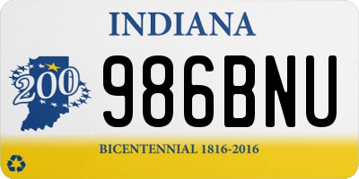 IN license plate 986BNU