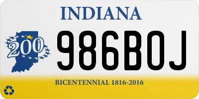 IN license plate 986BOJ