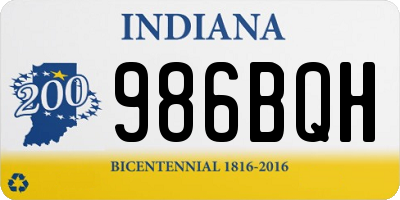 IN license plate 986BQH