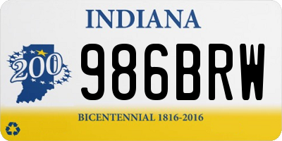 IN license plate 986BRW
