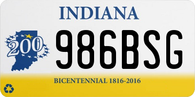 IN license plate 986BSG