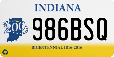 IN license plate 986BSQ