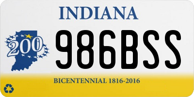 IN license plate 986BSS