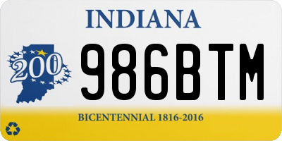 IN license plate 986BTM