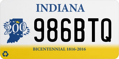 IN license plate 986BTQ