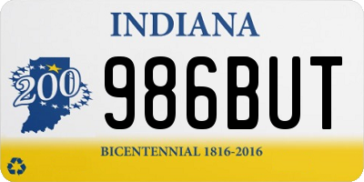 IN license plate 986BUT