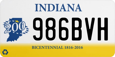 IN license plate 986BVH