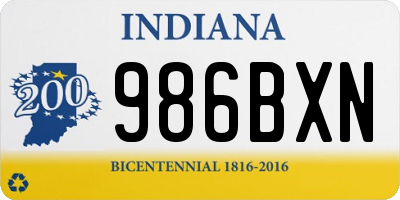 IN license plate 986BXN