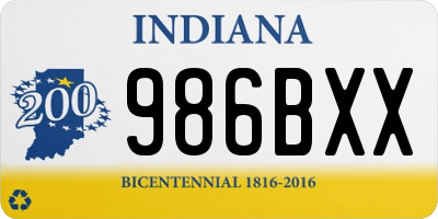 IN license plate 986BXX