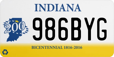 IN license plate 986BYG