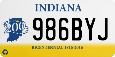 IN license plate 986BYJ