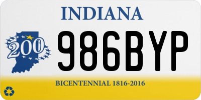 IN license plate 986BYP