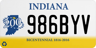 IN license plate 986BYV