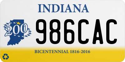 IN license plate 986CAC