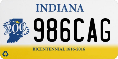IN license plate 986CAG