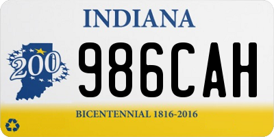 IN license plate 986CAH