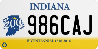 IN license plate 986CAJ