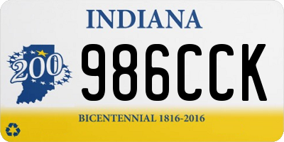 IN license plate 986CCK
