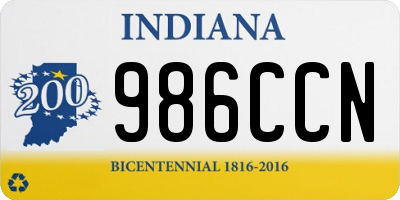 IN license plate 986CCN