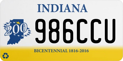 IN license plate 986CCU