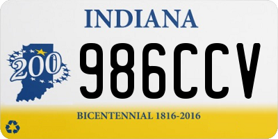 IN license plate 986CCV