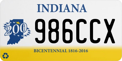 IN license plate 986CCX