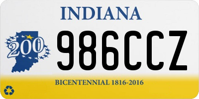 IN license plate 986CCZ