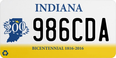 IN license plate 986CDA